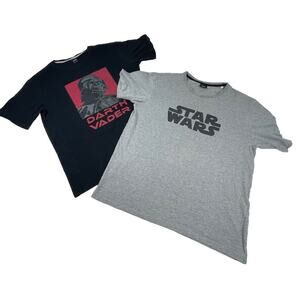 Lot of 2 New Men's Star Wars & Darth Vader Short Sleeve T-Shirt XL R23